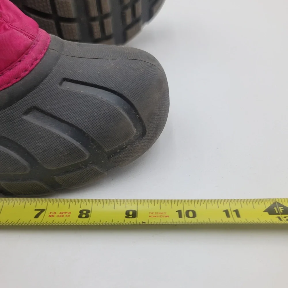 Sorel Yoot Pac Nylon Pink Black Waterproof Winter Snow Boots Kids Sz3 NY1965-684
